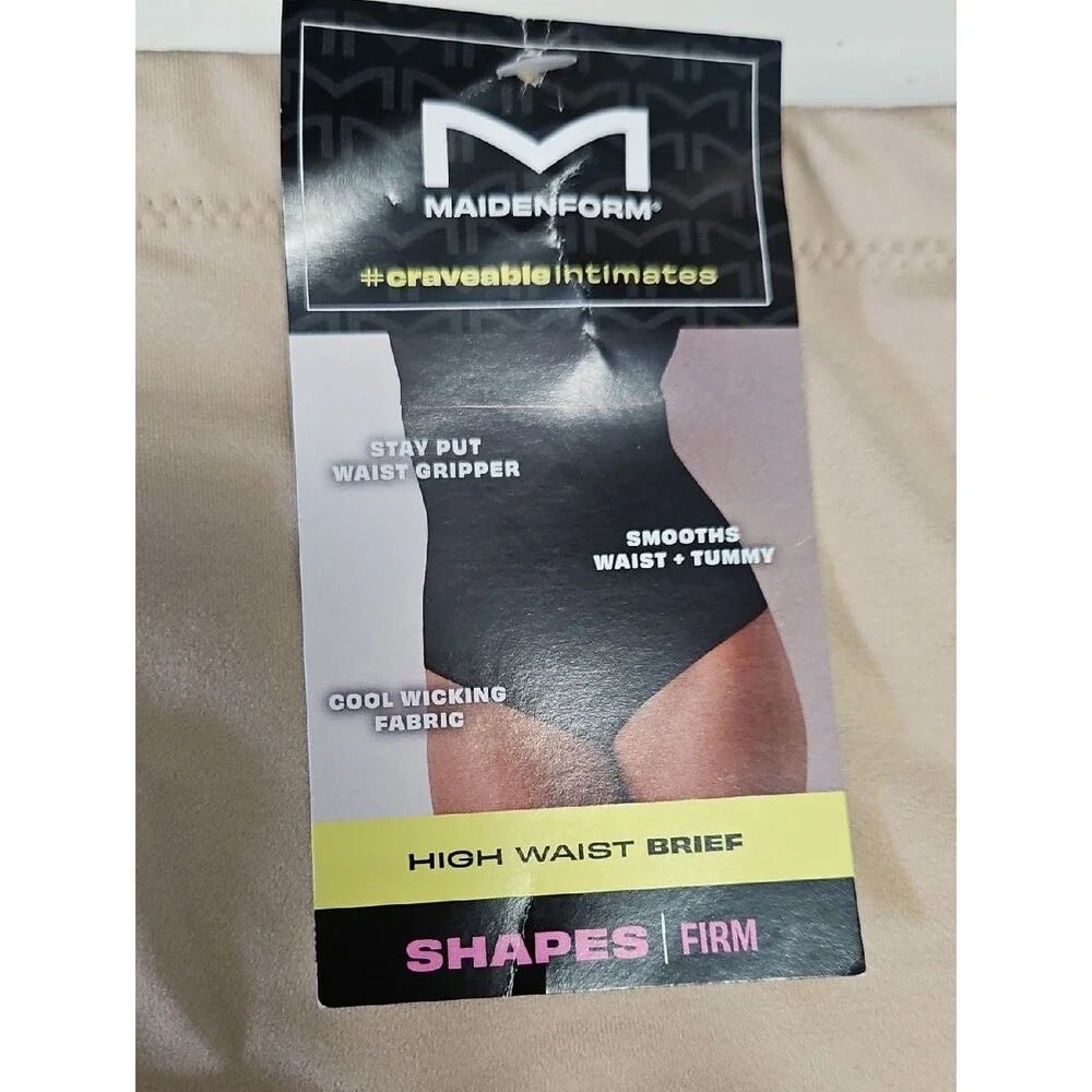 NWT Maidenform Nude High-Waist Shapewear Briefs Size XL